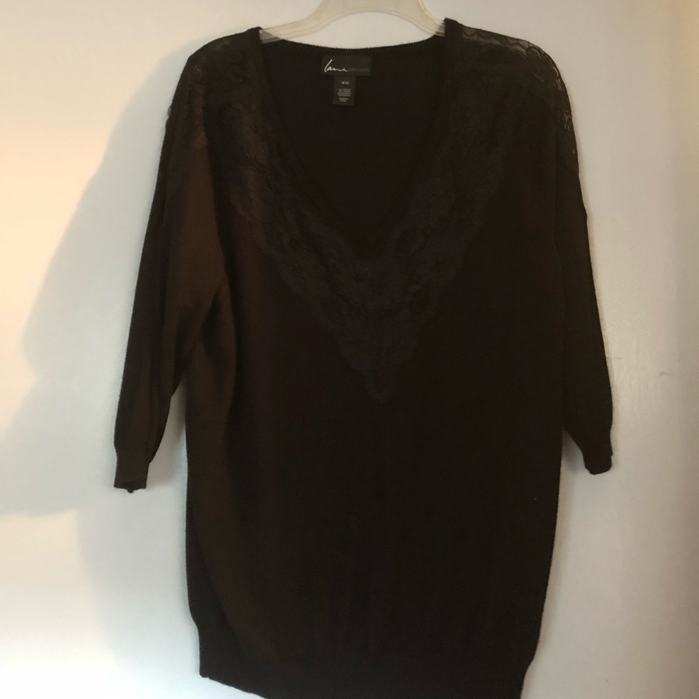 Lane Bryant black sweater with lace.